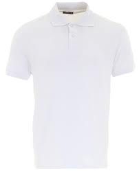 camisa polo algodão branca